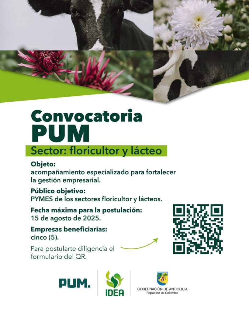 Convocatoria PUM sector floricultor y lácteo