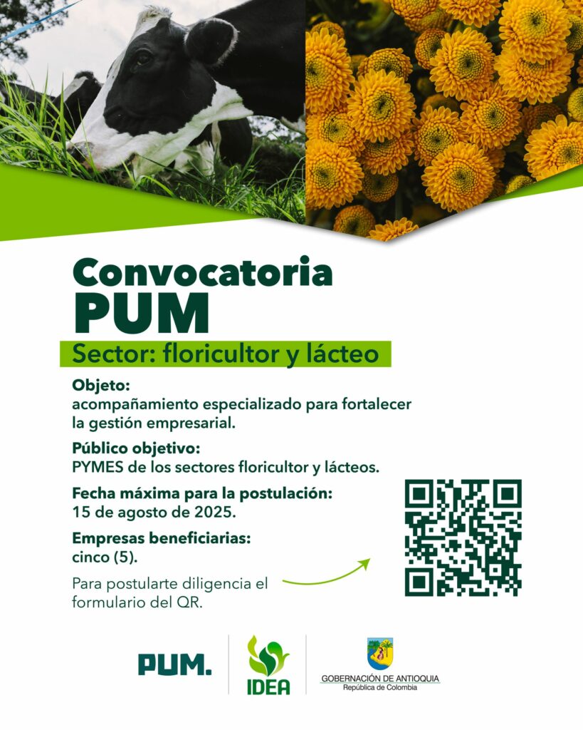 Convocatoria acompañamiento técnico para sectores lácteo y floricultor