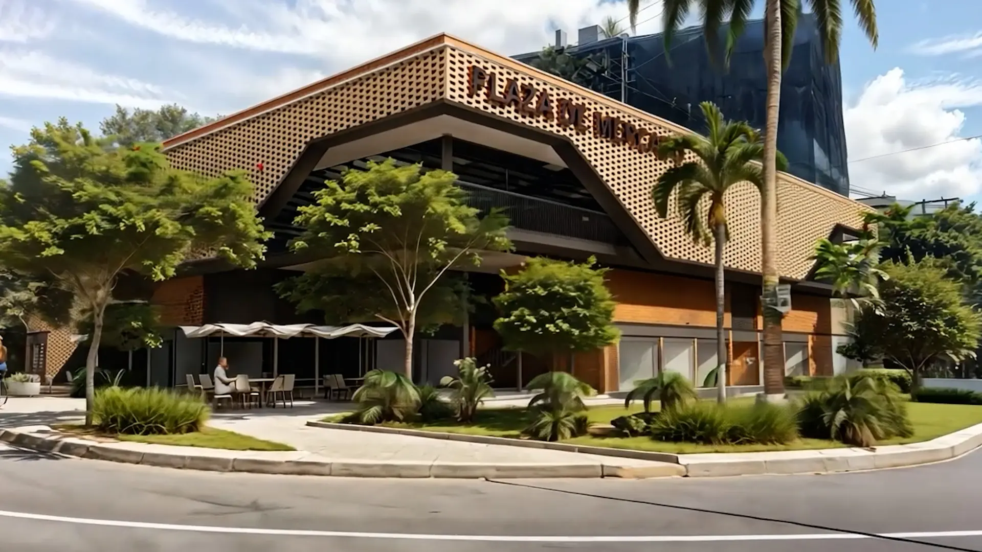 Render de la nueva Plaza de Mercado de Copacabana financiada por el IDEA con criterios de sostenibilidad 